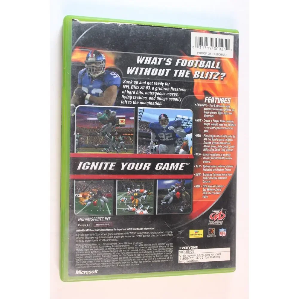 NFL Blitz 2003 (Microsoft, 2002) Authentic, Complete, tested/works great